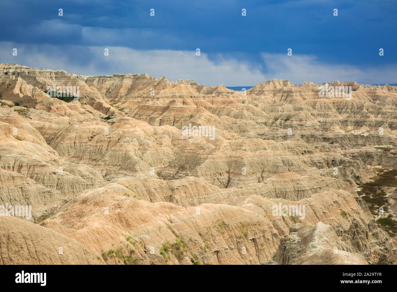 badlands at pinnacles overlook in badlands national park near wall, south dakota Stock Photo