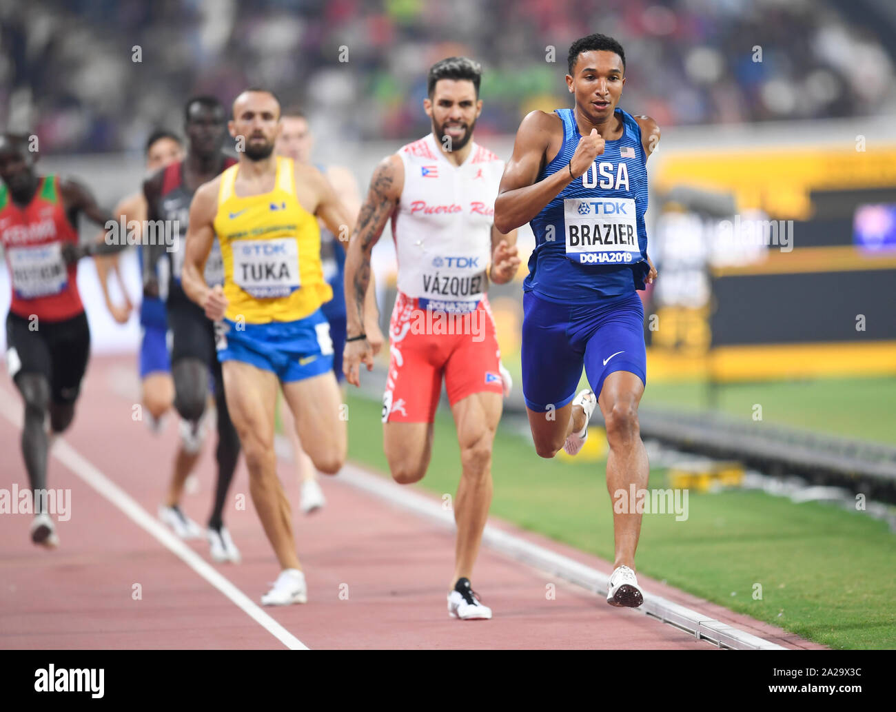 Donavan Brazier (USA). 800 metres Gold Medal. IAAF World Athletics