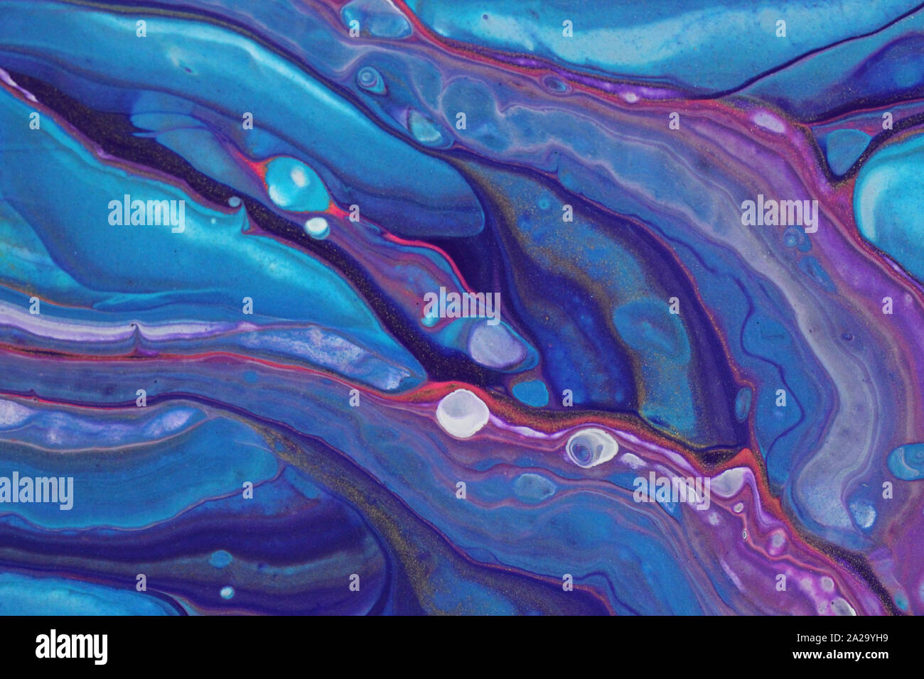A raging tempest of tentacles star in this abstract stormy sea acrylic painting for backgrounds. Stock Photo