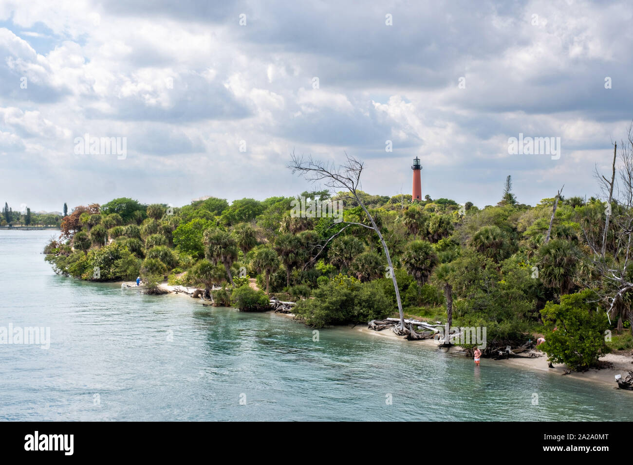 Jupiter Inlet Lighthouse and Indian River from the South Beach Bridge