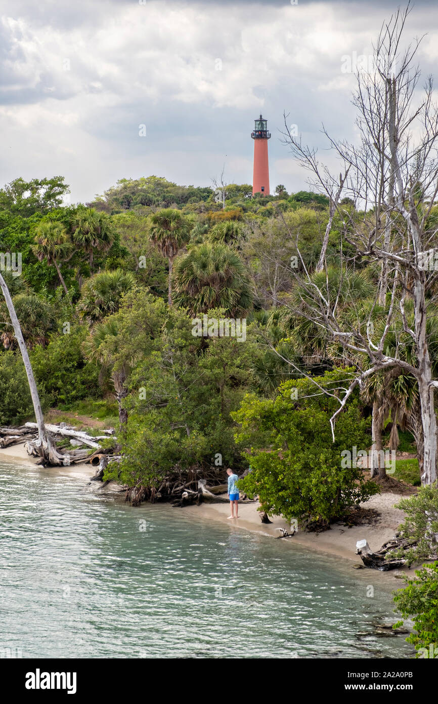 Jupiter Inlet Lighthouse and Indian River from the South Beach Bridge