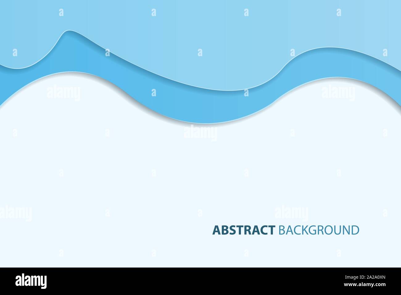 Paper art abstract blue water waves. Origami design template bagkground ...