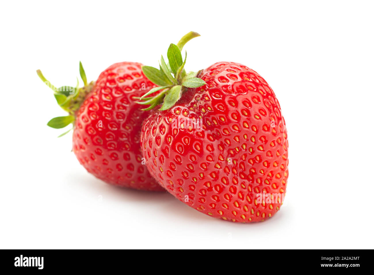 Strawberry fruit closeup isolated on white background Stock Photo - Alamy