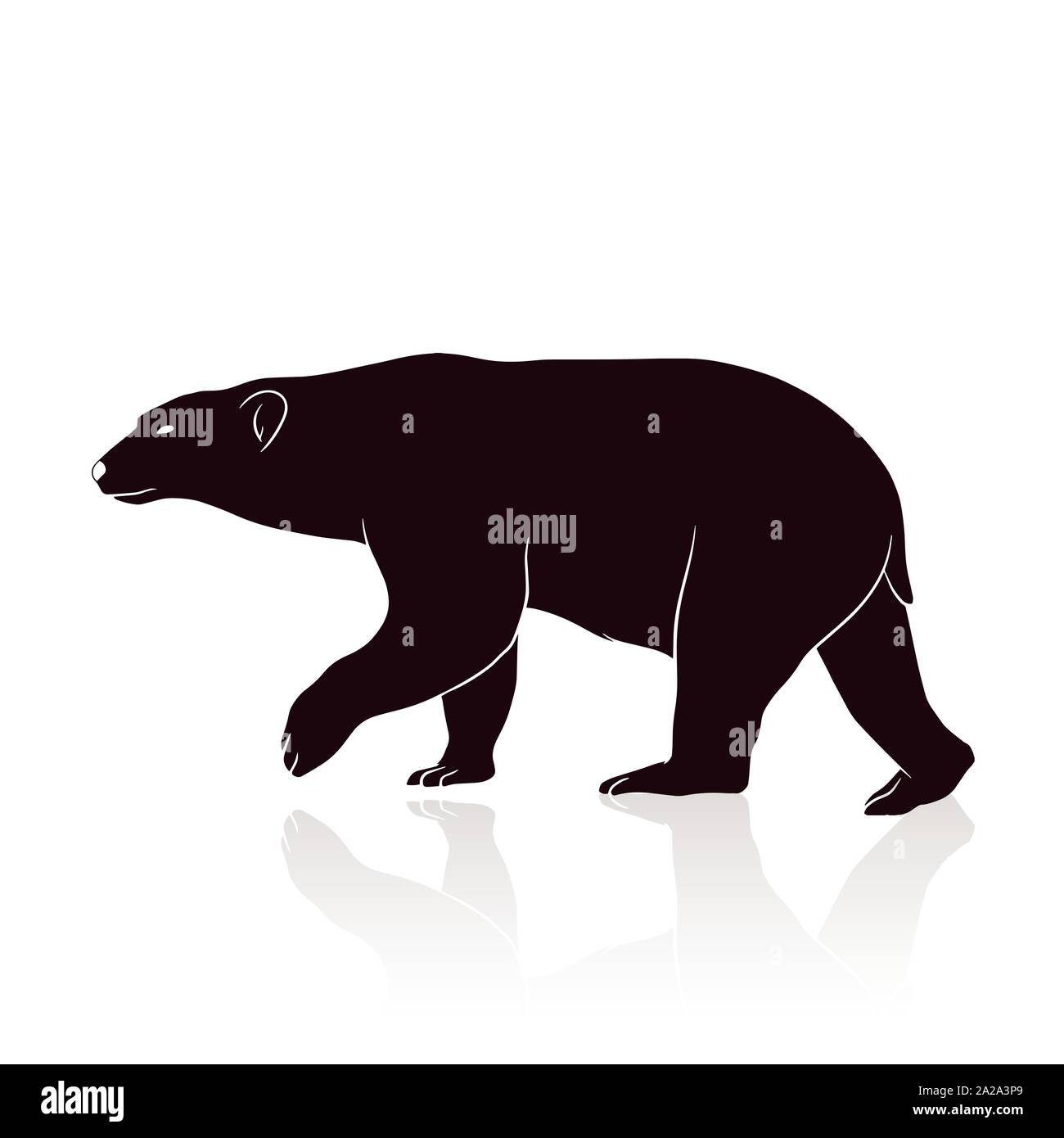 bear silhouette vector isolated on white backround Stock Vector Image \u0026 Art  - Alamy, image size:1300x1390