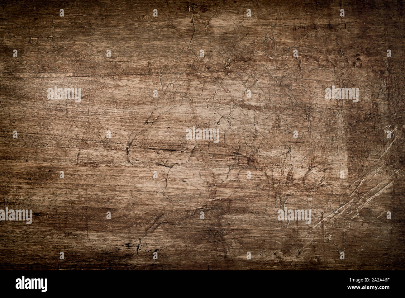Dark Brown Wood Texture with Scratches Stock Photo