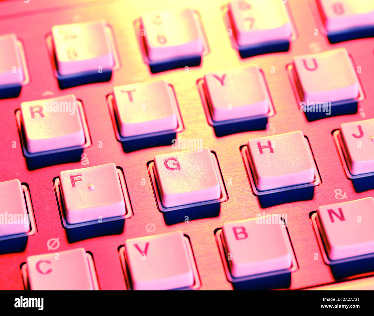Close up of an old computer keyboard Stock Photo