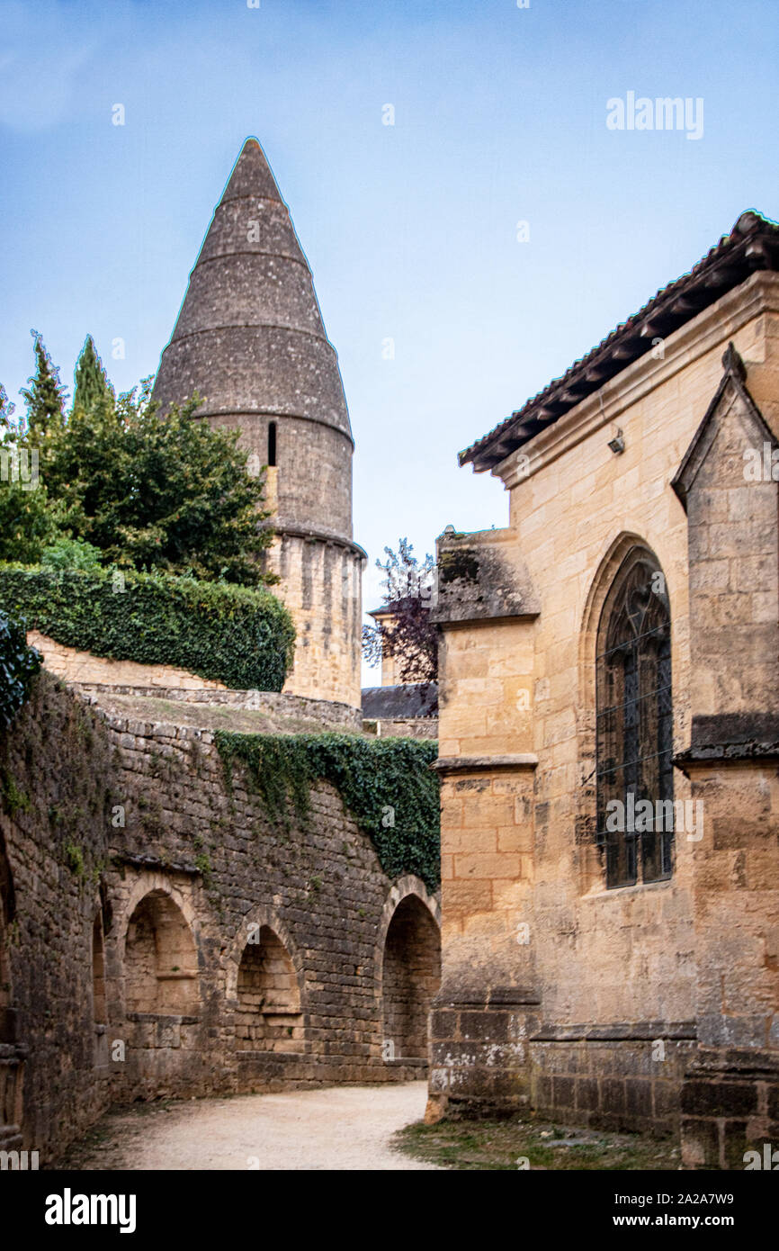 Lanternes des morts, the tower of the deads at Sarlat la caneda in Dordogne, Perigord noir, France Stock Photo