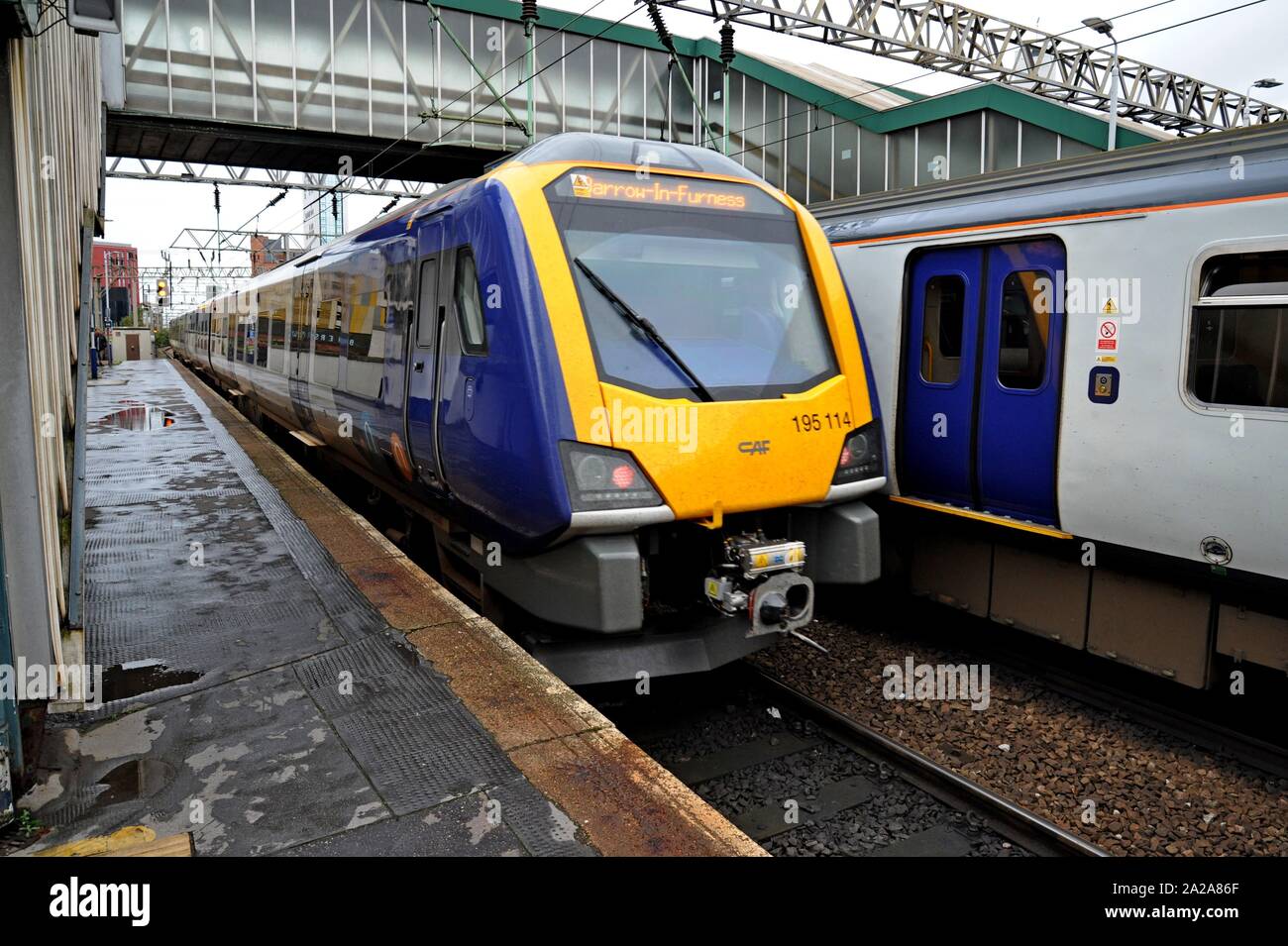 A new Northern 195 Civity Class DMU seen at Manchester Oxford Road Station. Stock Photo