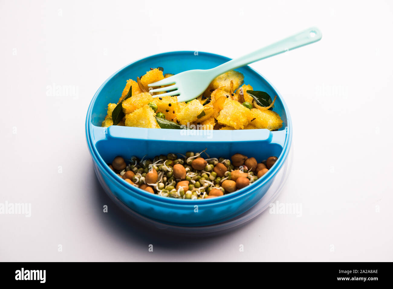 Lunch Box / Tiffin for Indian kids, includes vegetable bread Upma with