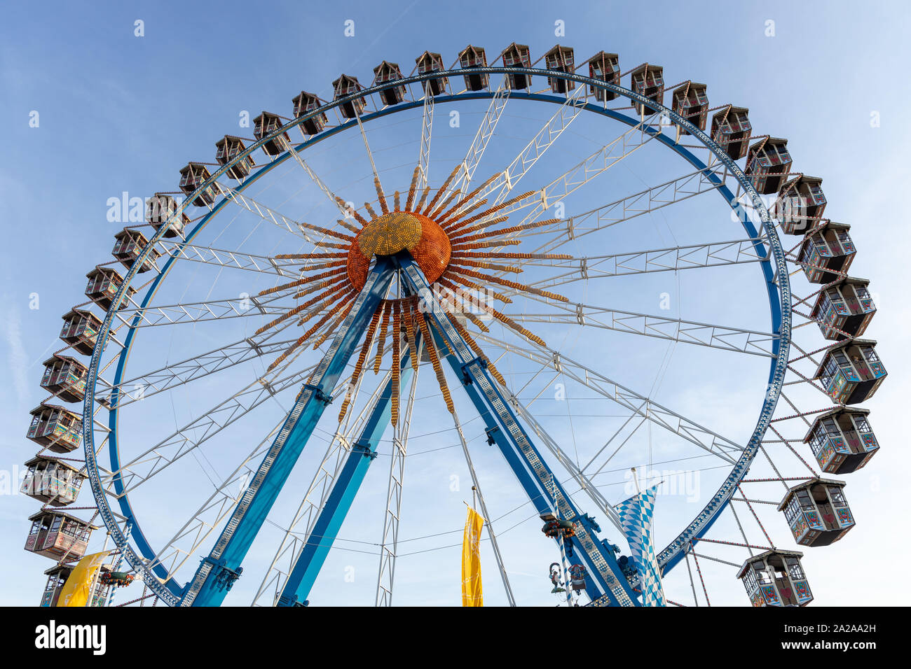 Munich, Germany - 2019, September 19: biggest ferris wheel at the Oktoberfest in Munich Stock Photo
