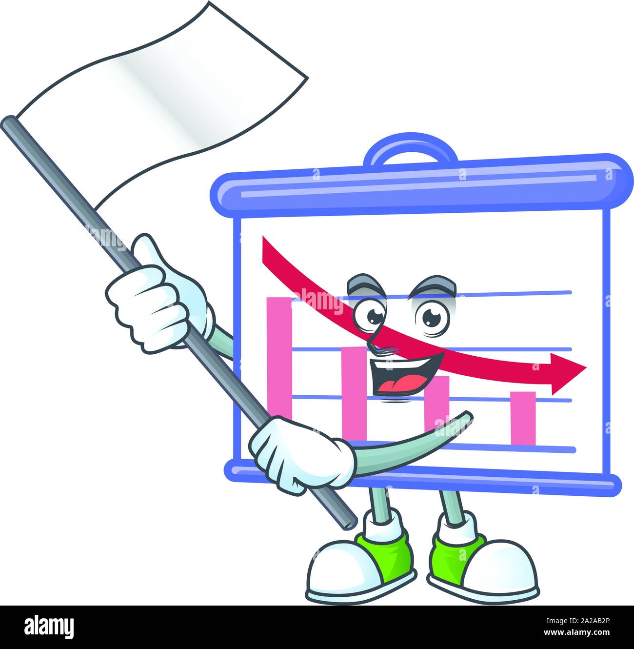 With flag down graphic board on white background Stock Vector Image