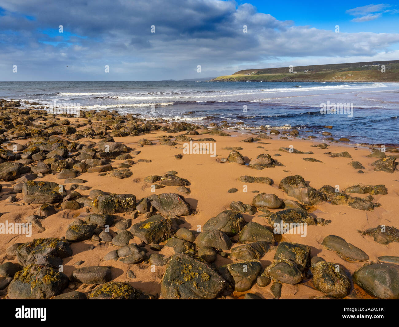 Slaggan Bay beach on the banks of the Minch Wester ross Scotland Stock Photo