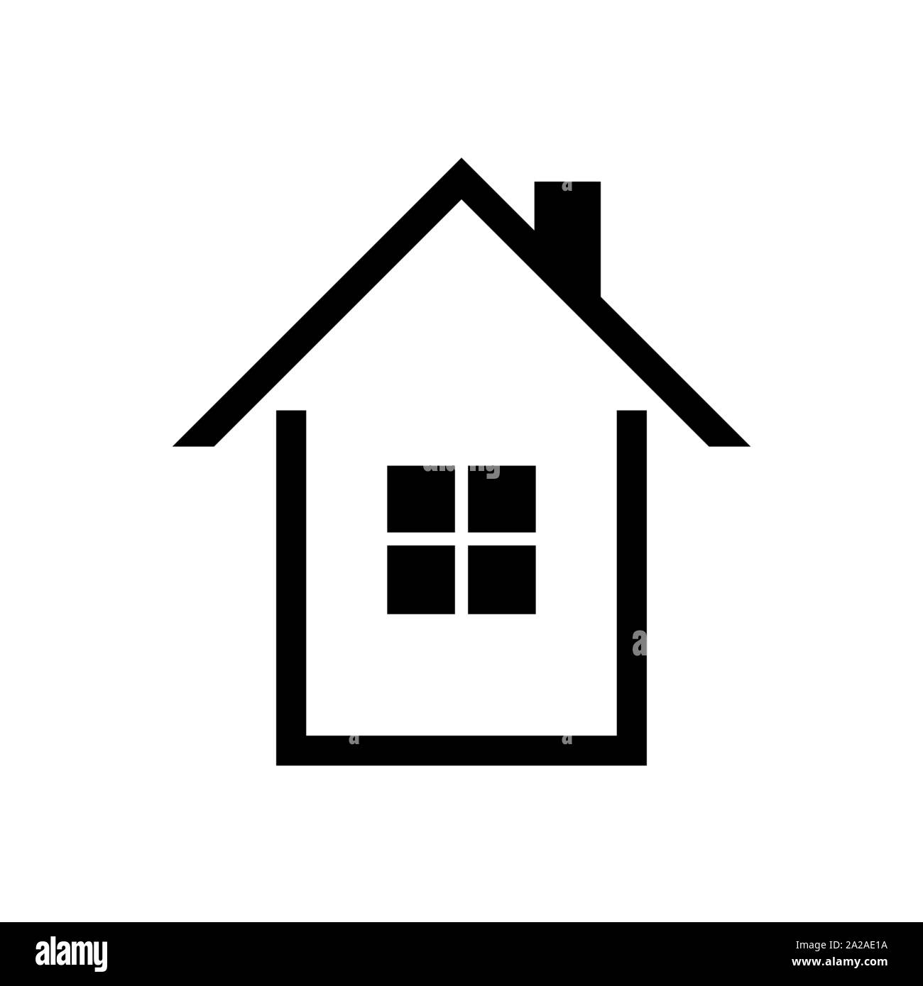 House icon Vector simple flat logo symbol Stock Vector Image & Art - Alamy