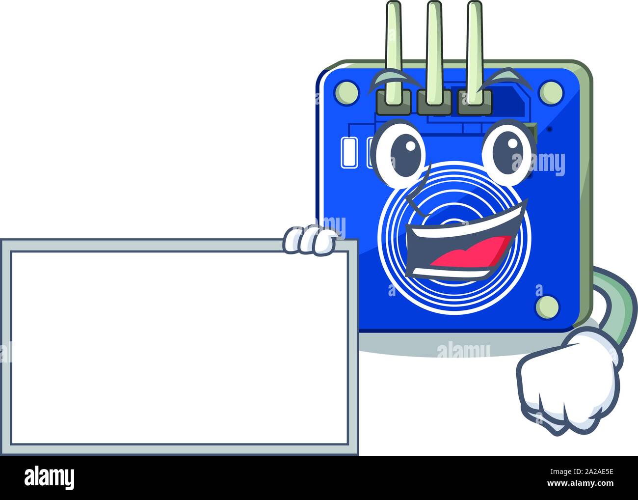 With board touch sensor isolated in the character Stock Vector Image ...