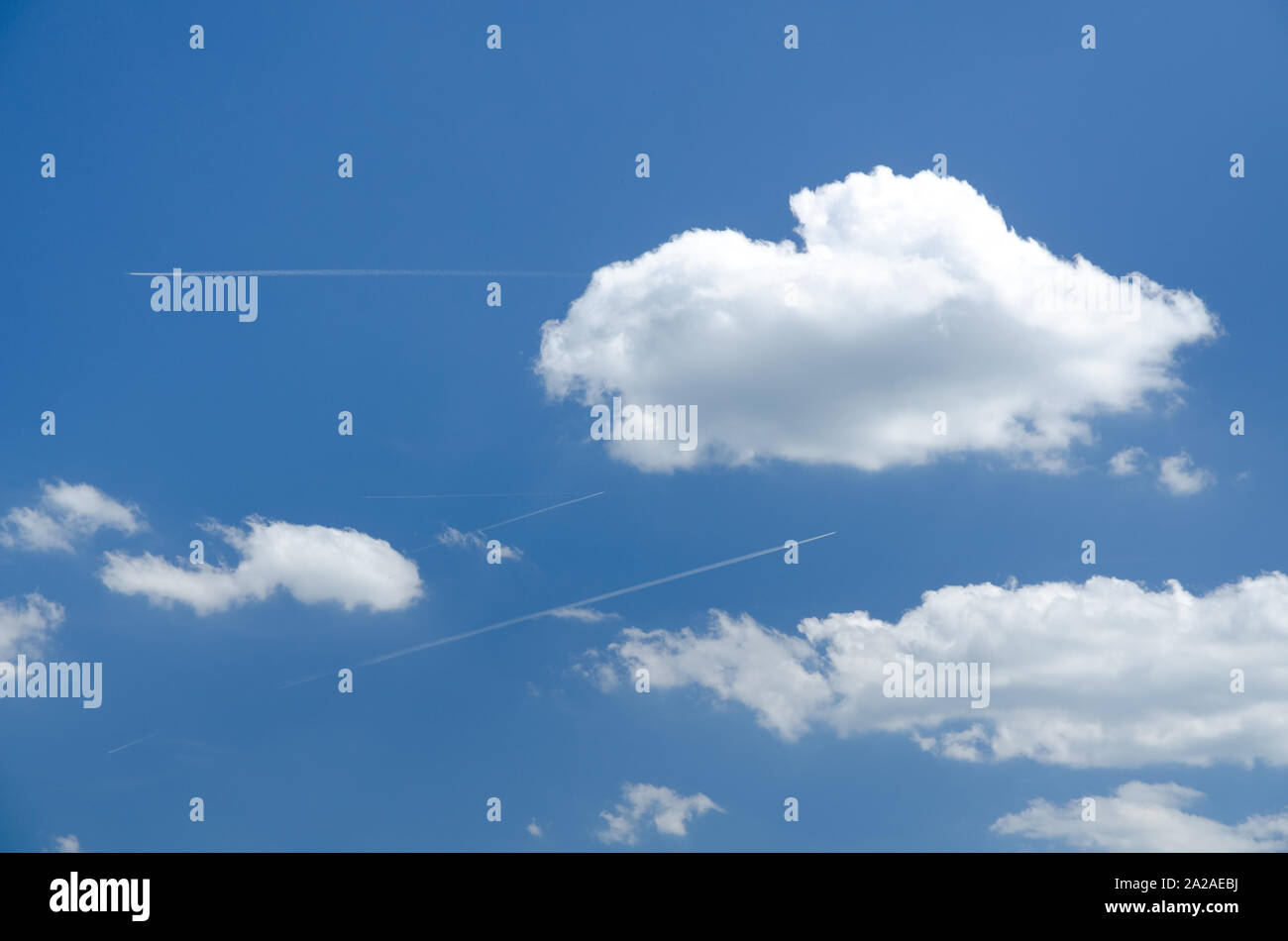 Cloudscape, Cumulus, Cumulonimbus against blue sky Stock Photo