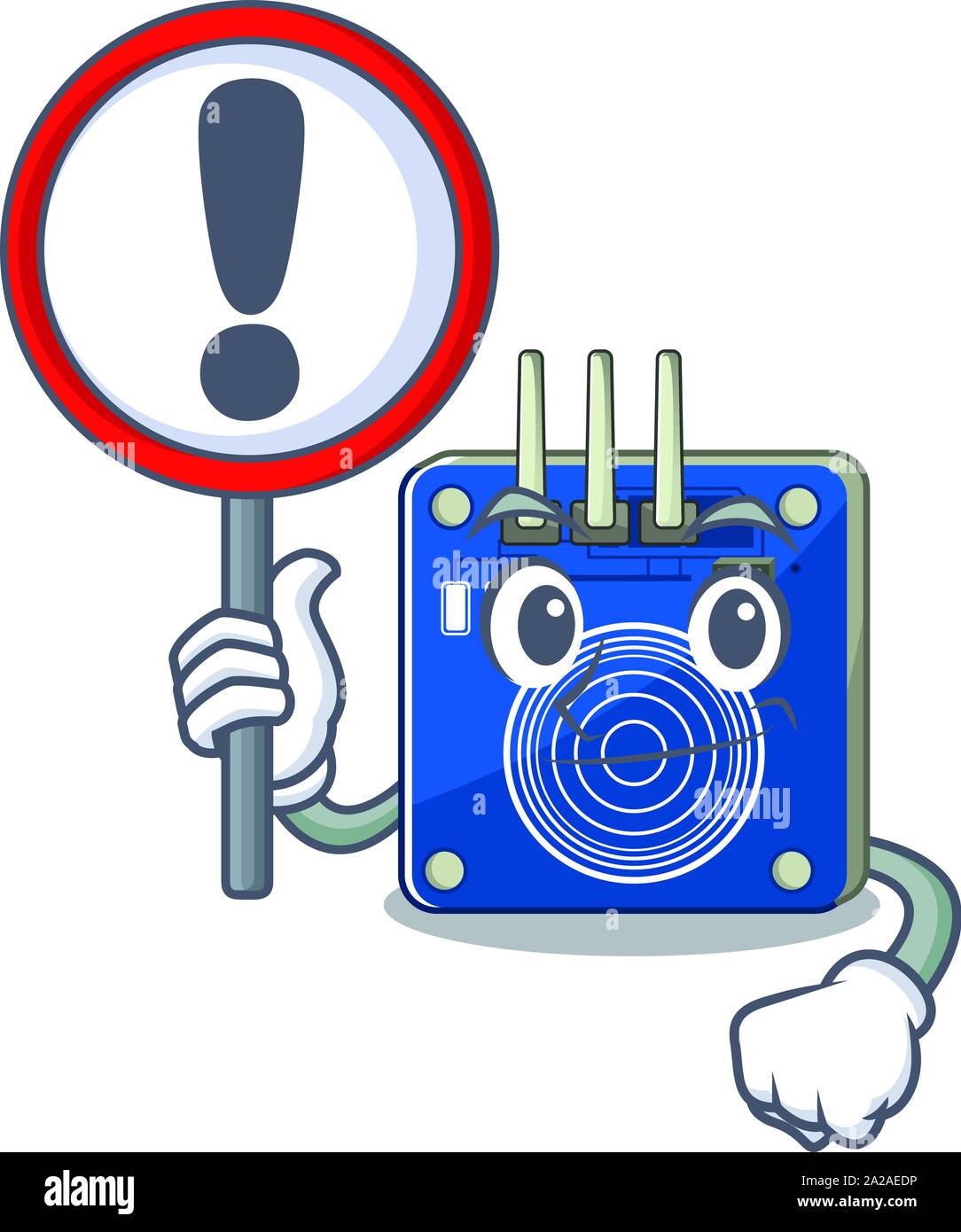 With sign touch sensor isolated in the character Stock Vector Image ...