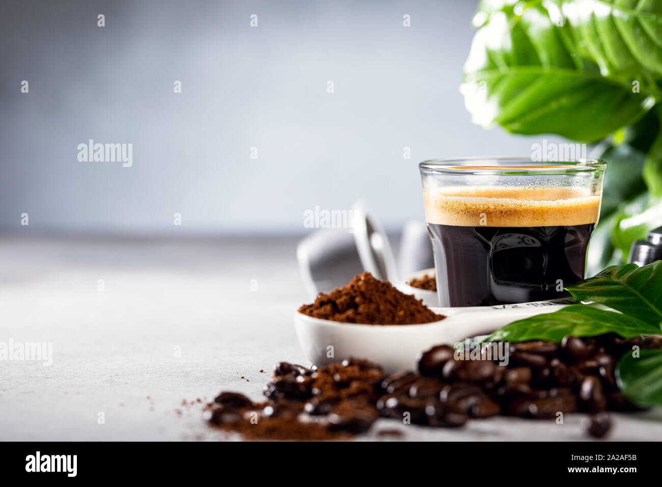 Coffee in glass cup Stock Photo Alamy