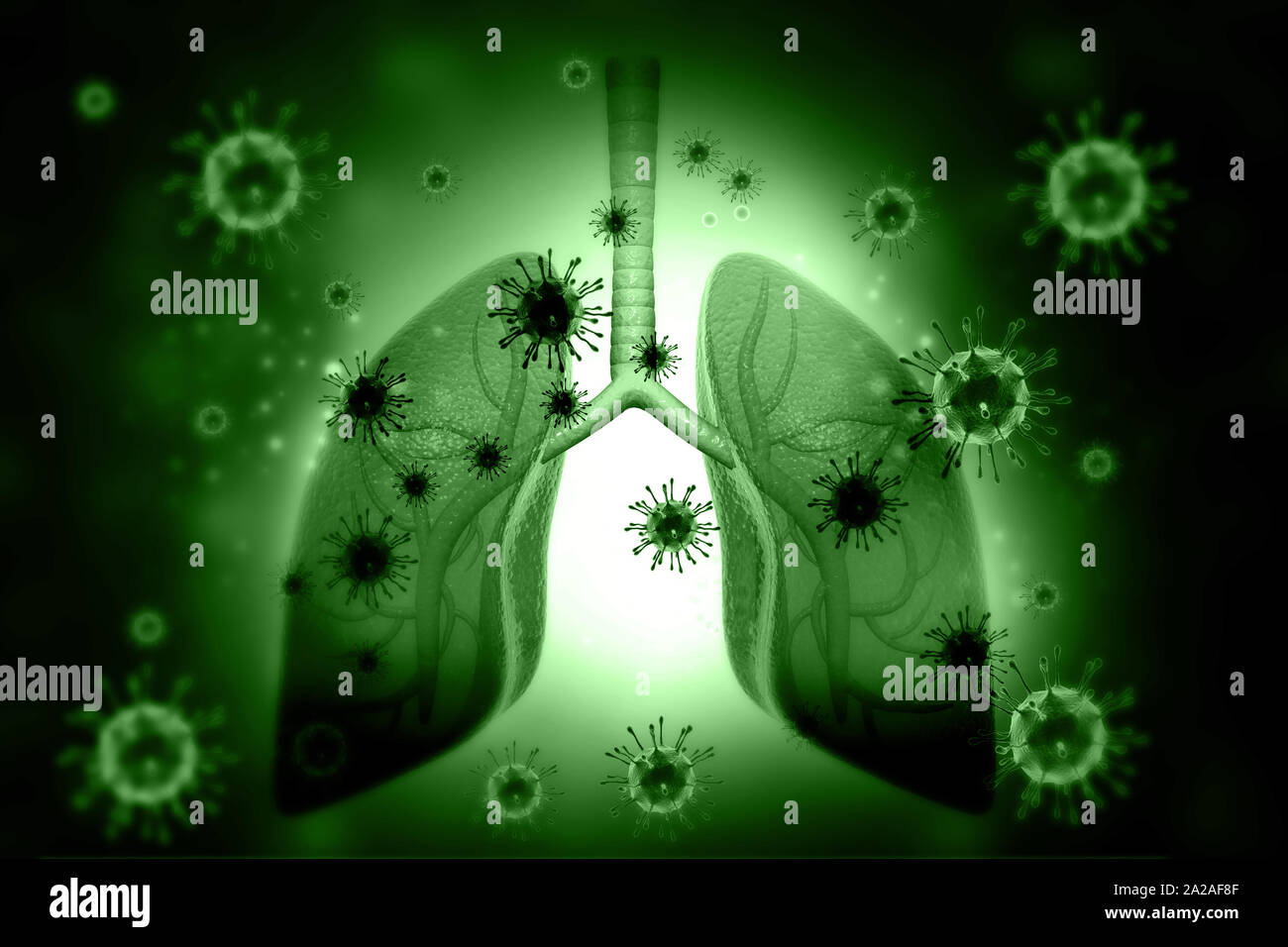 Lungs disease with virus ,bacteria. Medical background. 3d illustration Stock Photo Alamy