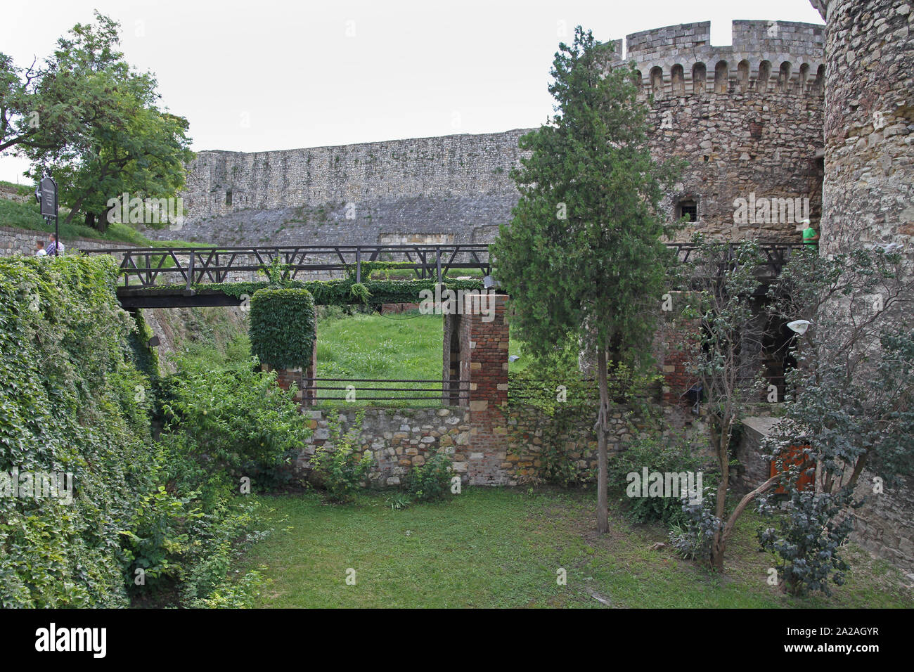 Zindan Gate entrance to the Kalemegdan Fortress, Kalemegdan Park, Belgrade, Serbia. Stock Photo