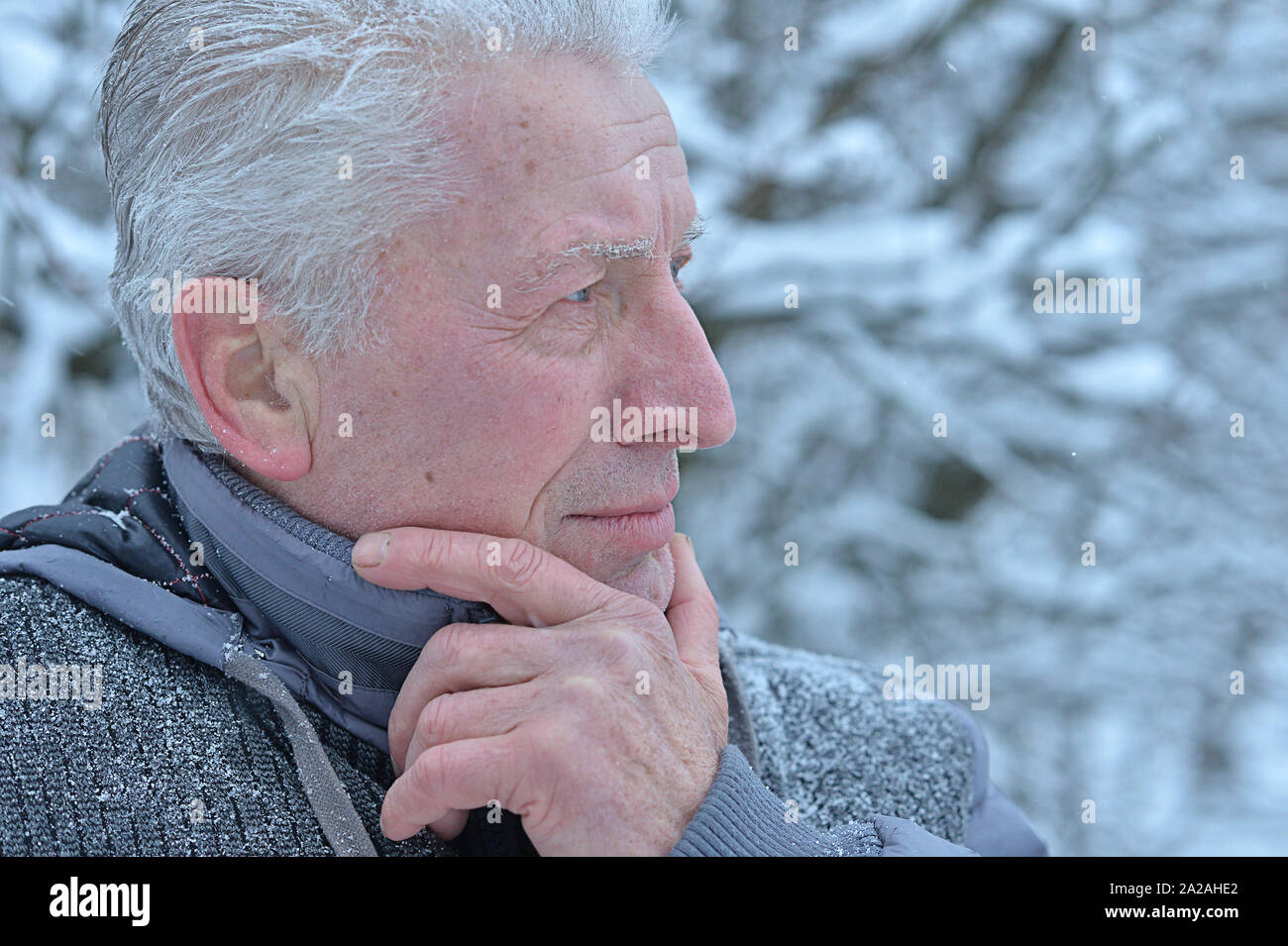 Sad man standing park hi-res stock photography and images - Alamy