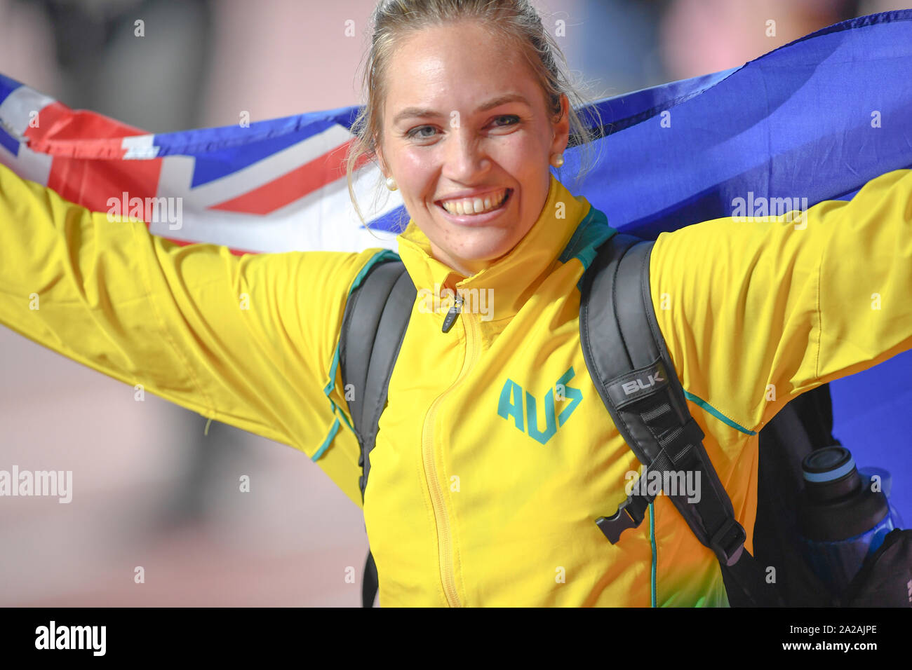 KelseyLee Barber (Australia). Javelin Throw gold medal. IAAF World