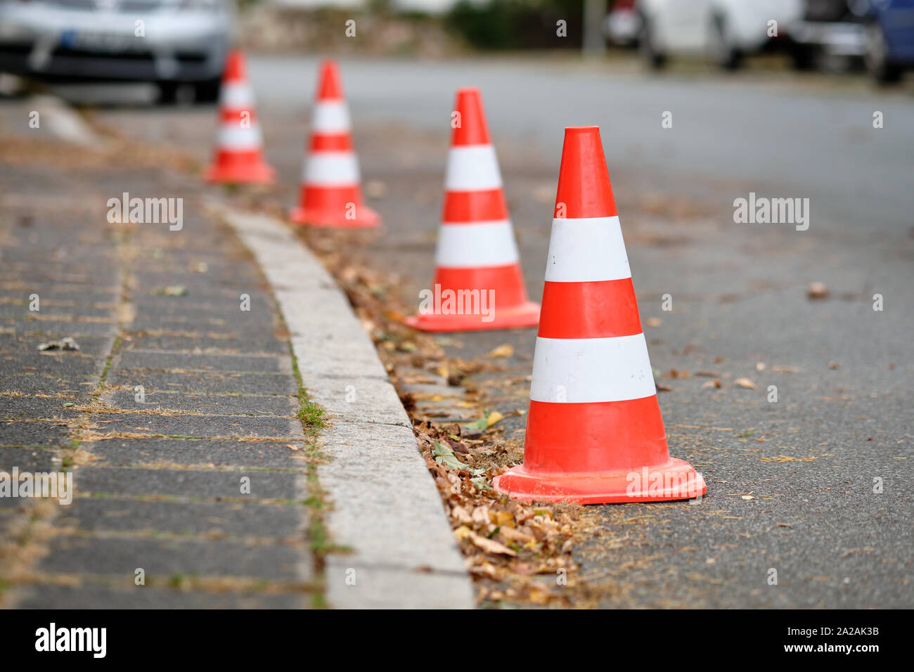 Traffic cone on pavement hires stock photography and images Alamy