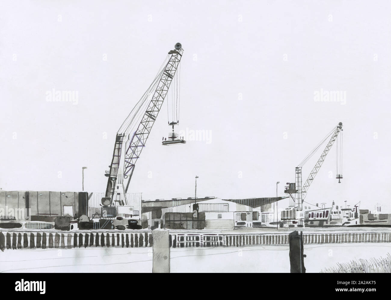 Bunch of cranes hires stock photography and images Alamy