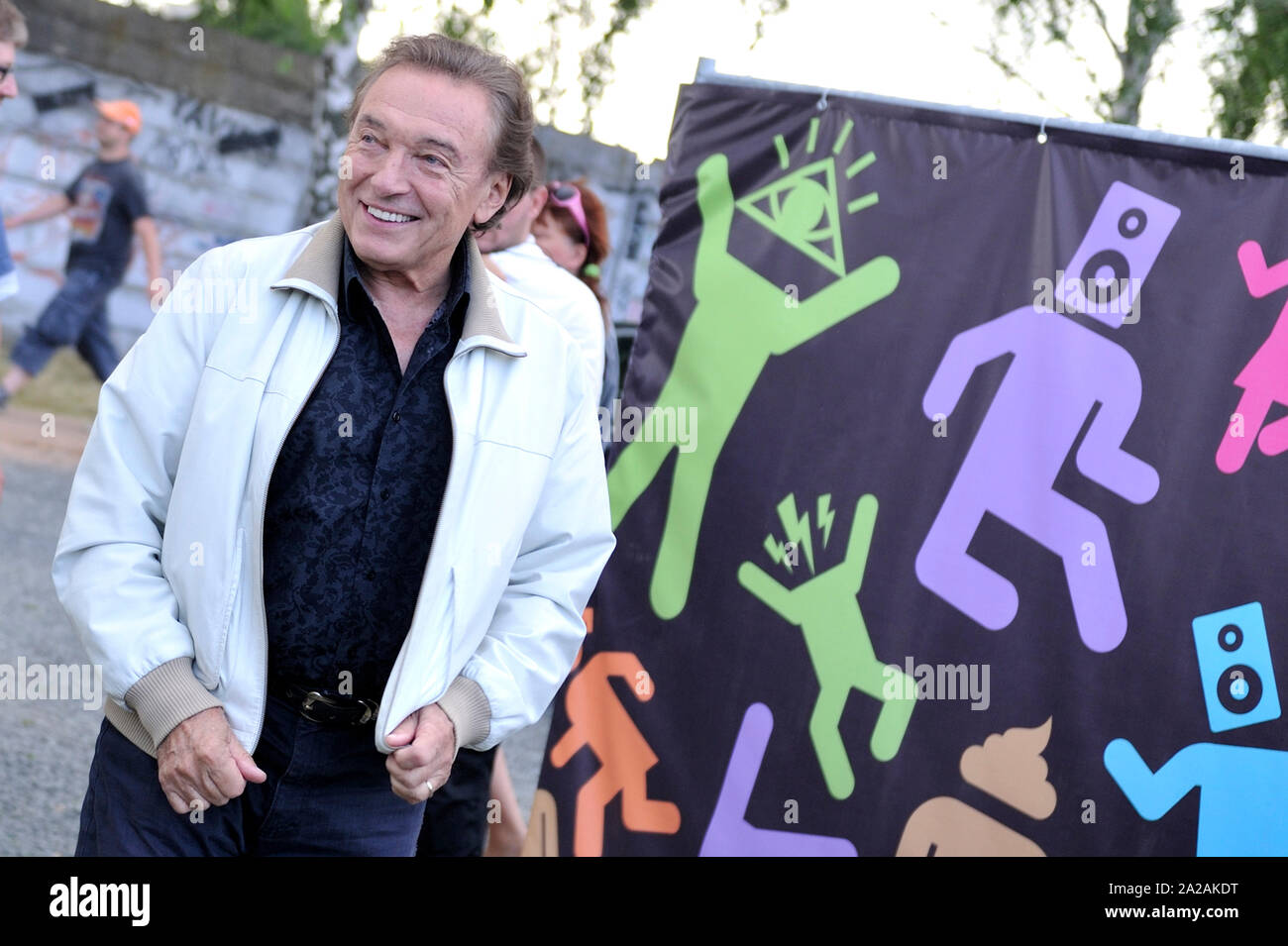 Hradec Kralove, Czech Republic. 04th July, 2013. Czech singer Karel Gott will perform for the first time within the music festival Rock for People in Hradec Kralove, Czech Republic on July 4, 2013. Credit: David Tanecek/CTK Photo/Alamy Live News Stock Photo