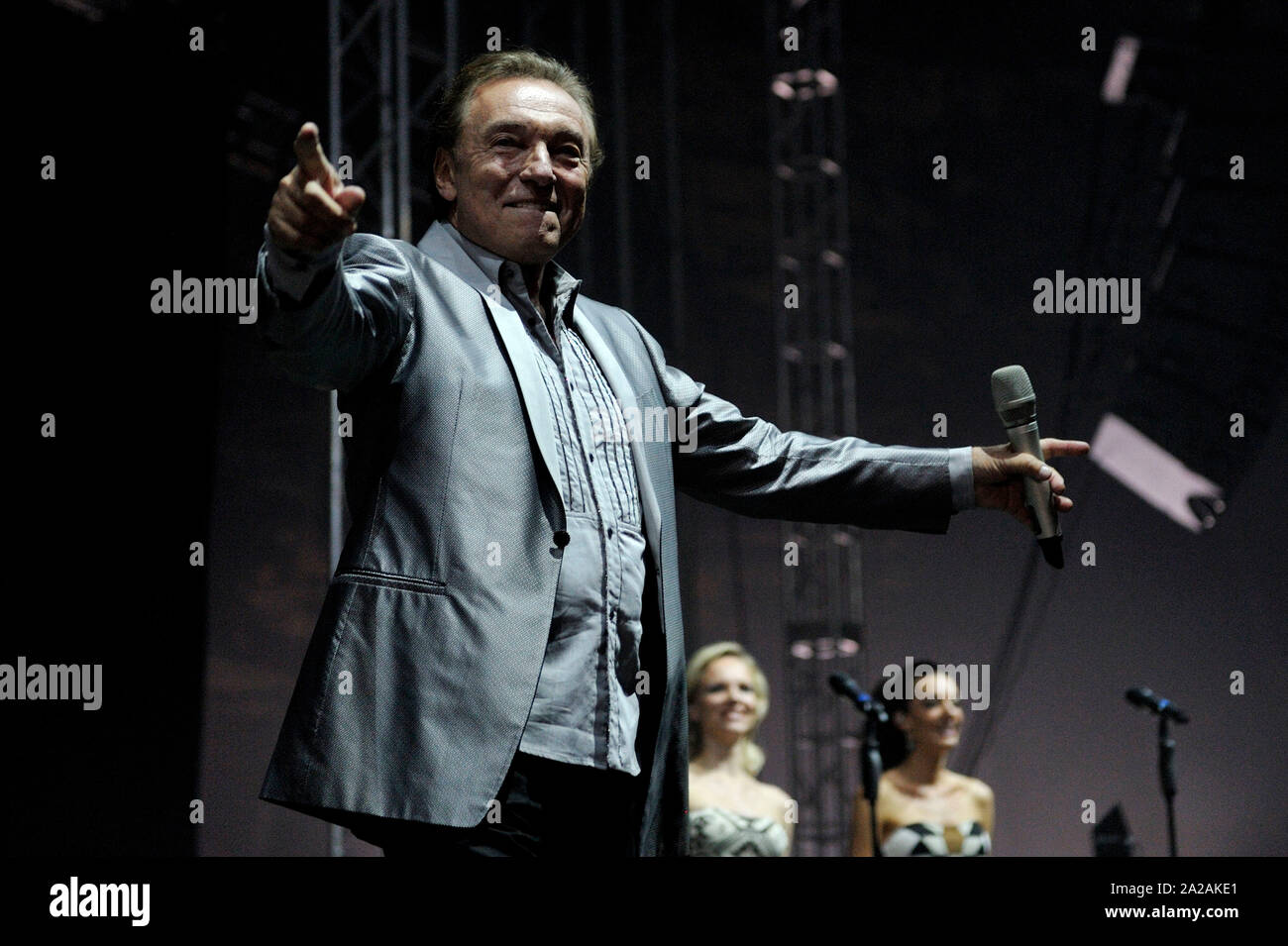 Hradec Kralove, Czech Republic. 04th July, 2013. Czech singer Karel Gott performs for the first time within the music festival Rock for People in Hradec Kralove, Czech Republic on July 4, 2013. Credit: David Tanecek/CTK Photo/Alamy Live News Stock Photo