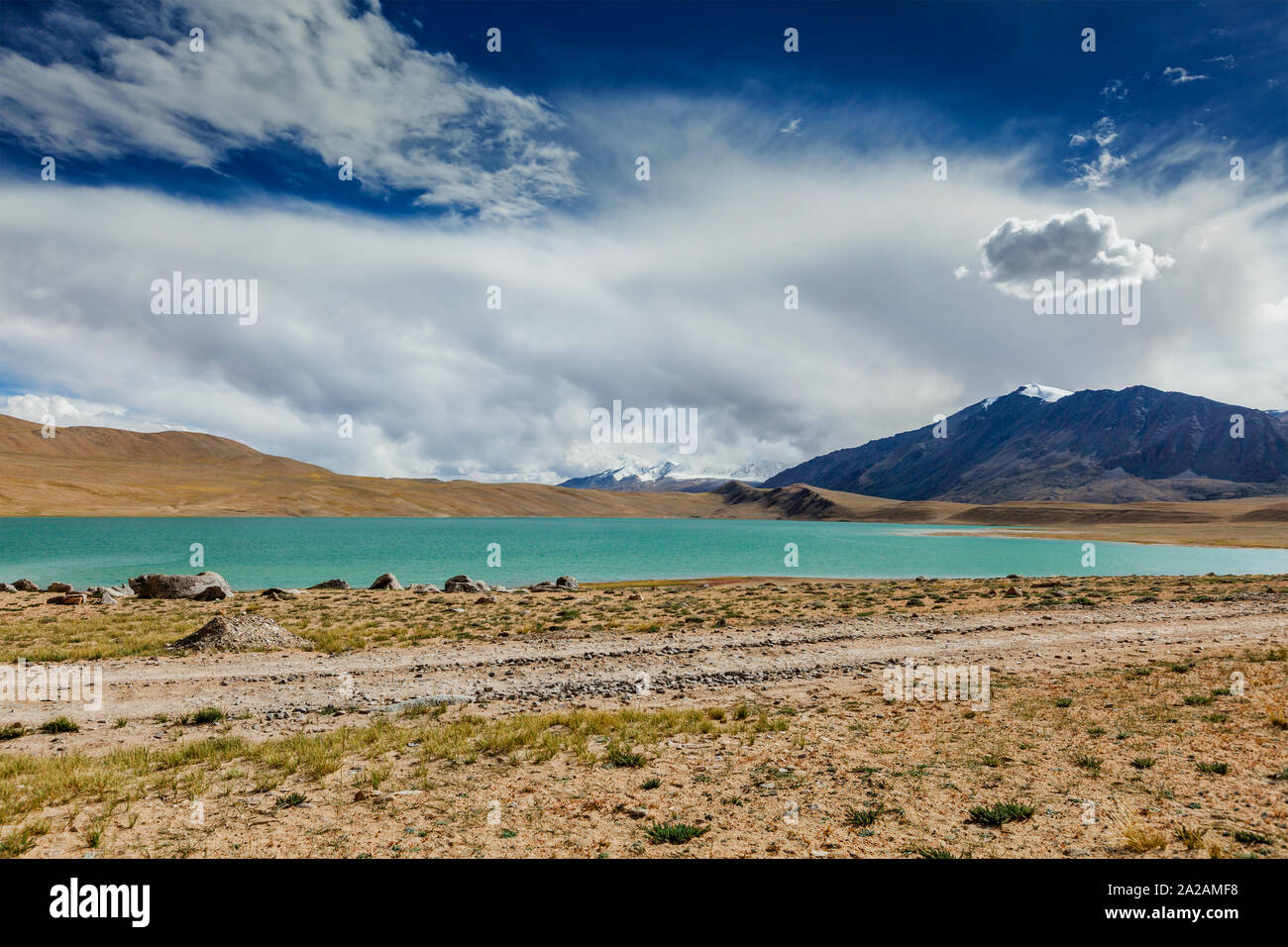 Himalayan lake Kyagar Tso, Ladakh, India Stock Photo
