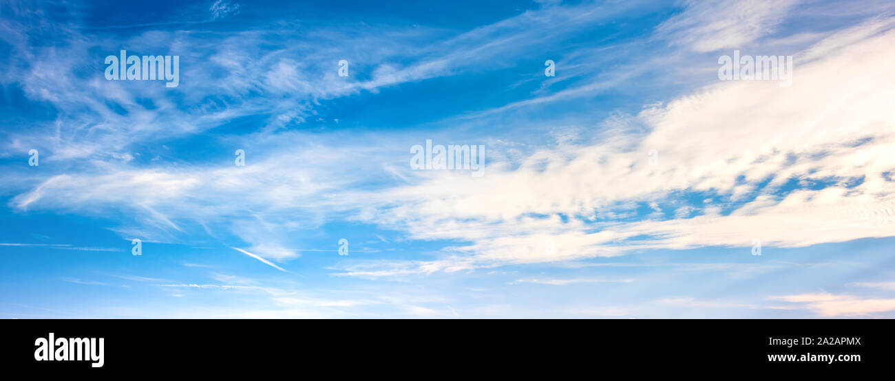 Blue sky with white clouds as a background Stock Photo