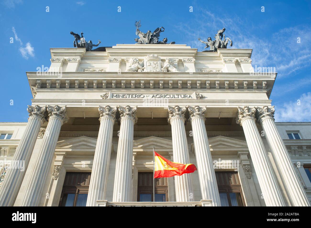 Ministry of Agriculture Building. Spanish Government Department. Madrid is the capital of Spain. Stock Photo