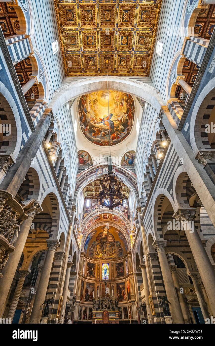 The mosaic of Christ in Majesty above the altar of Pisa Cathedral, Pisa