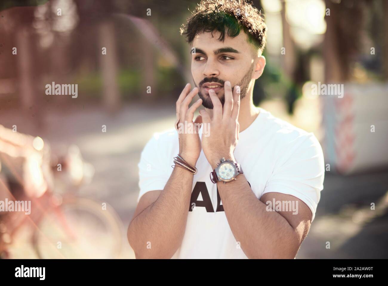 Insecure facial hi-res stock photography and images - Alamy