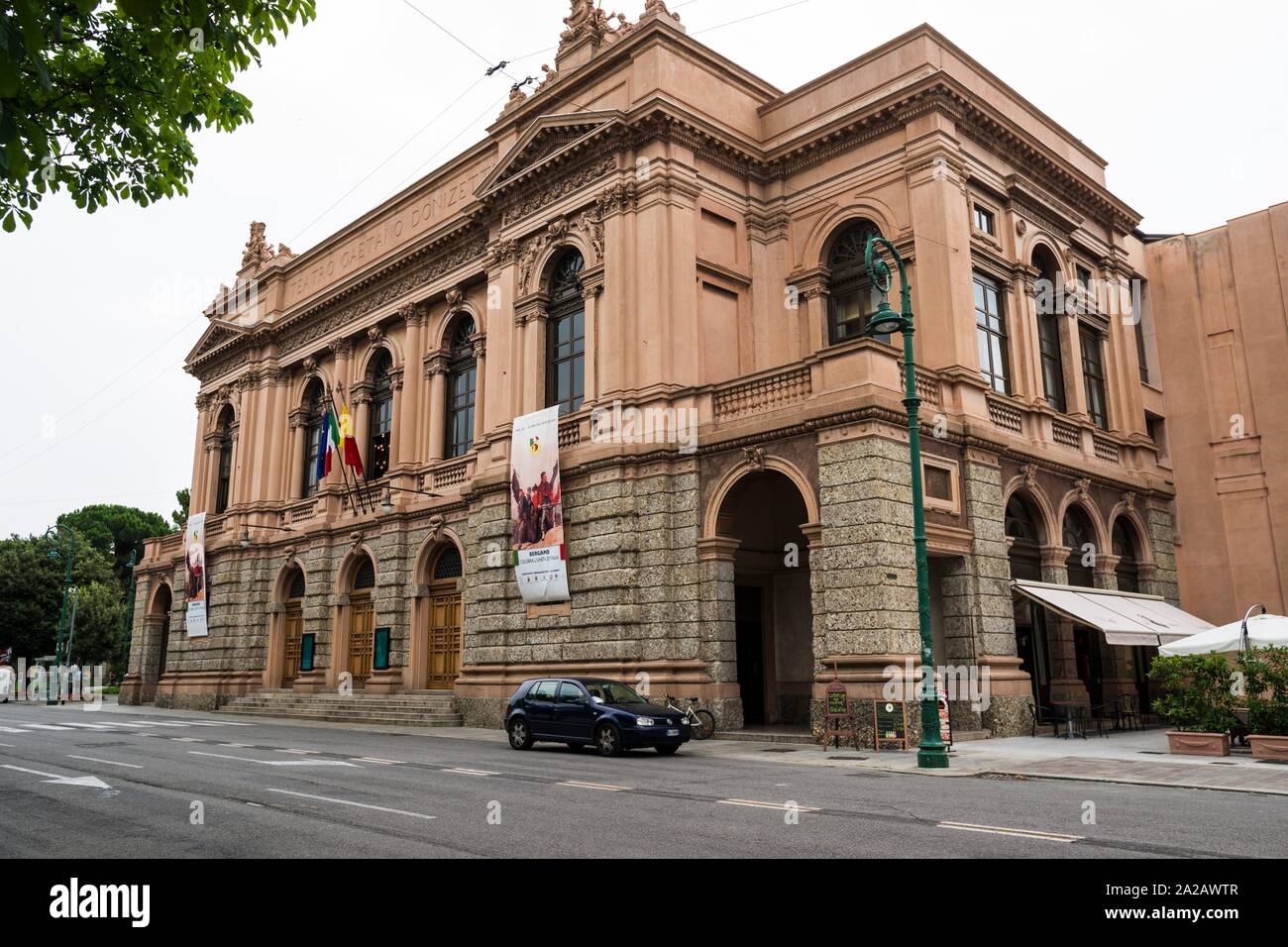 Donizetti Theatre (Teatro Gaetano Donizetti), Piazza Cavour, Lower City  (Città Bassa), Bergamo, Lombardy, Italy, Europe Stock Photo - Alamy