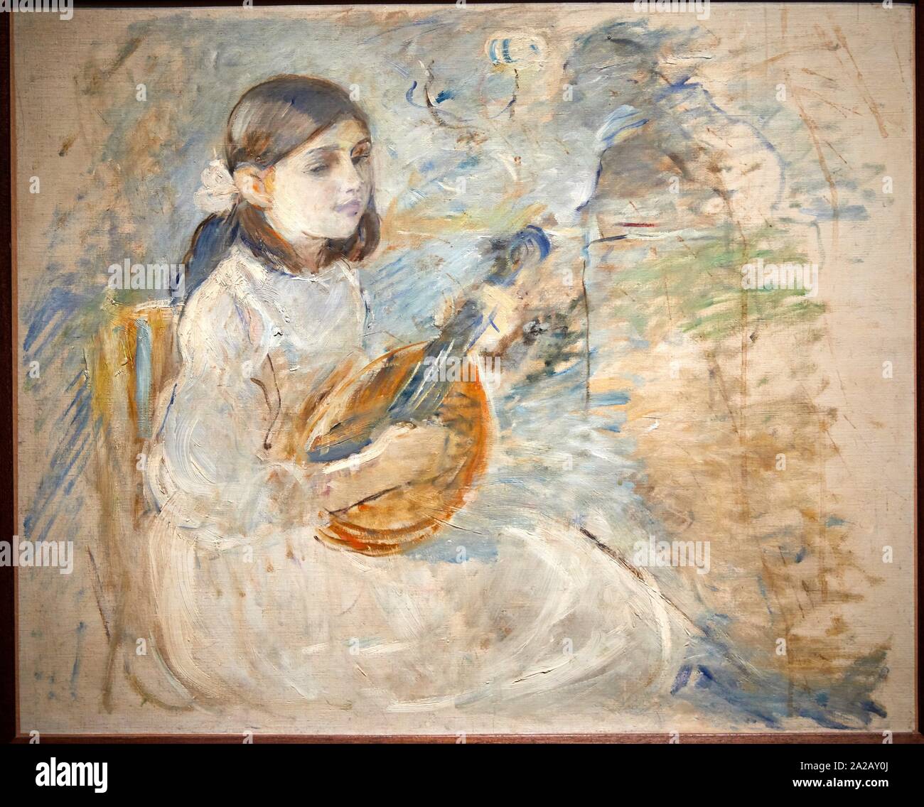 Fillette A La Mandoline 10 Berthe Morisot 1841 15 Stock Photo Alamy