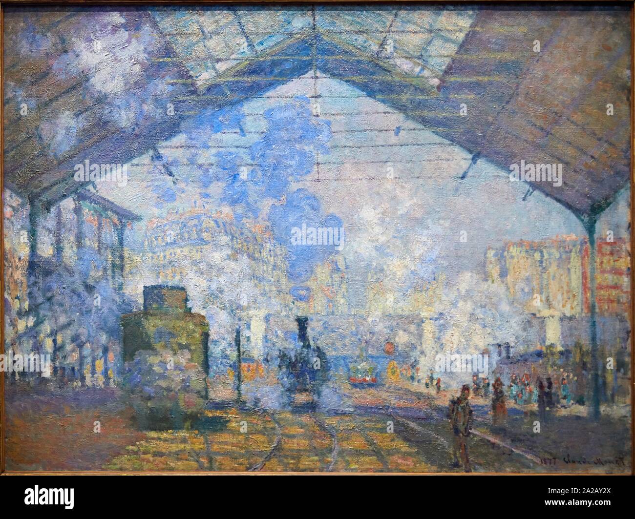 '''La Gare Saint-Lazare'', 1877, Claude Monet (1840-1926), Musée d'Orsay, Paris, France, Europe Stock Photo