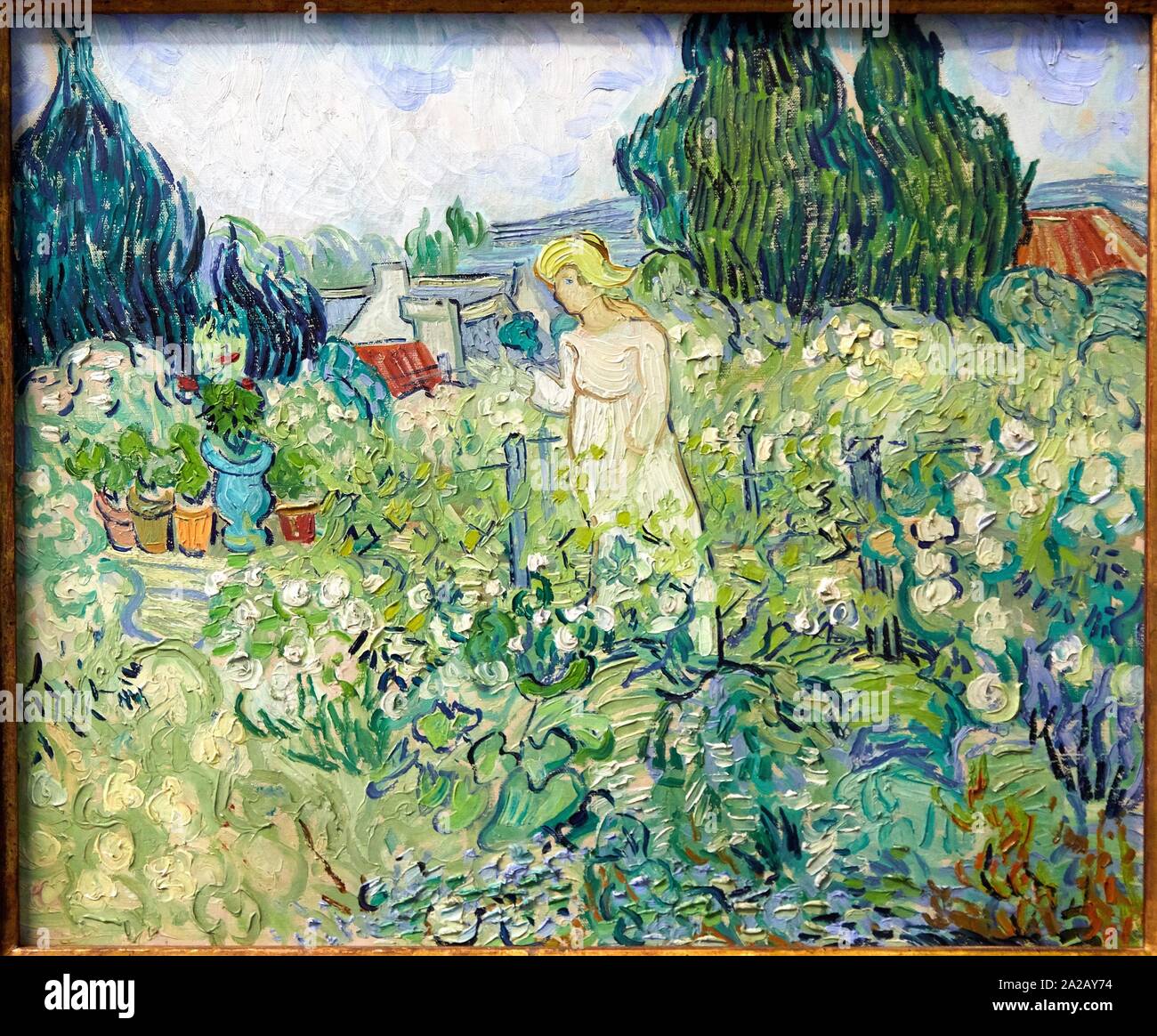 '''Mademoiselle Gachet dans son jardin á Anvers-Sur-Oise'', 1890, Vincent Van Gogh, Musée d´Orsay, Paris, France, Europe Stock Photo