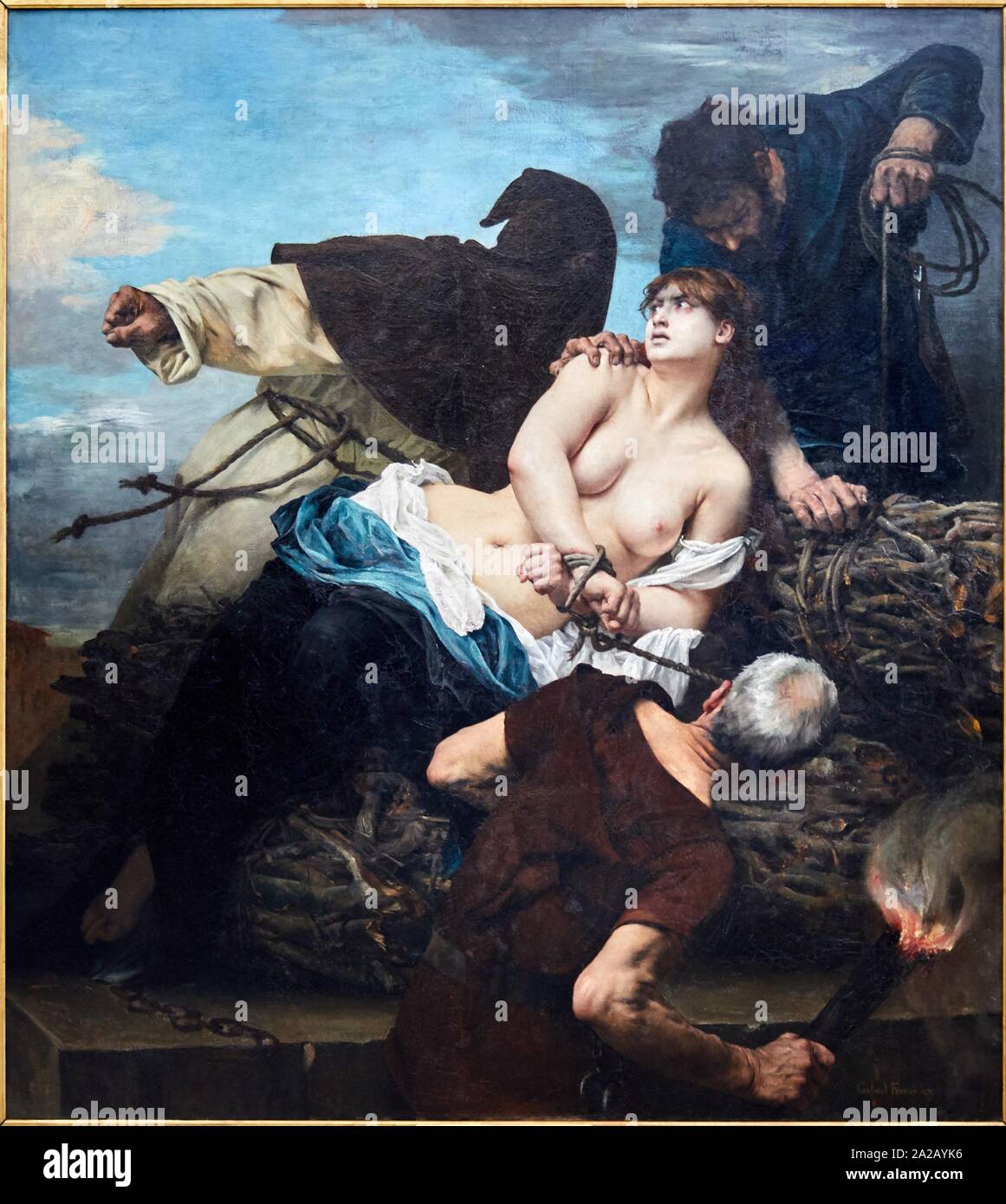 '''Scènes de l'inquisition en Espagne'' dit aussi ''L'autodafé'', 1879, Gabriel Ferrier, Musée d'Orsay, Paris, France, Europe Stock Photo