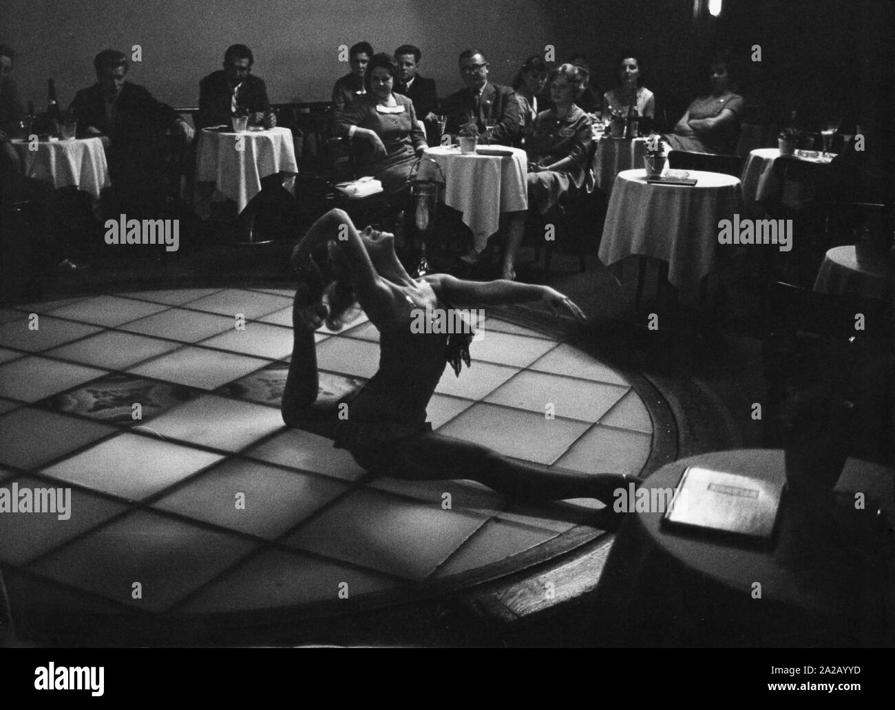 A solo artist during her performance on the stage in a night club in Leipzig Stock Photo Alamy