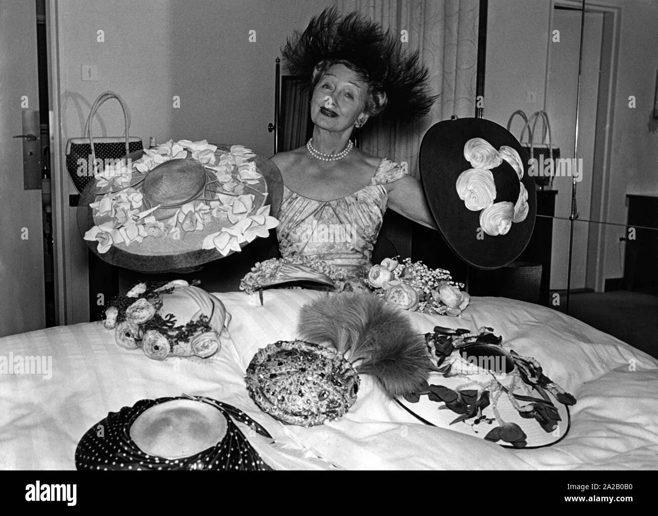 Hedda Hopper, a gossipmonger. Stock Photo