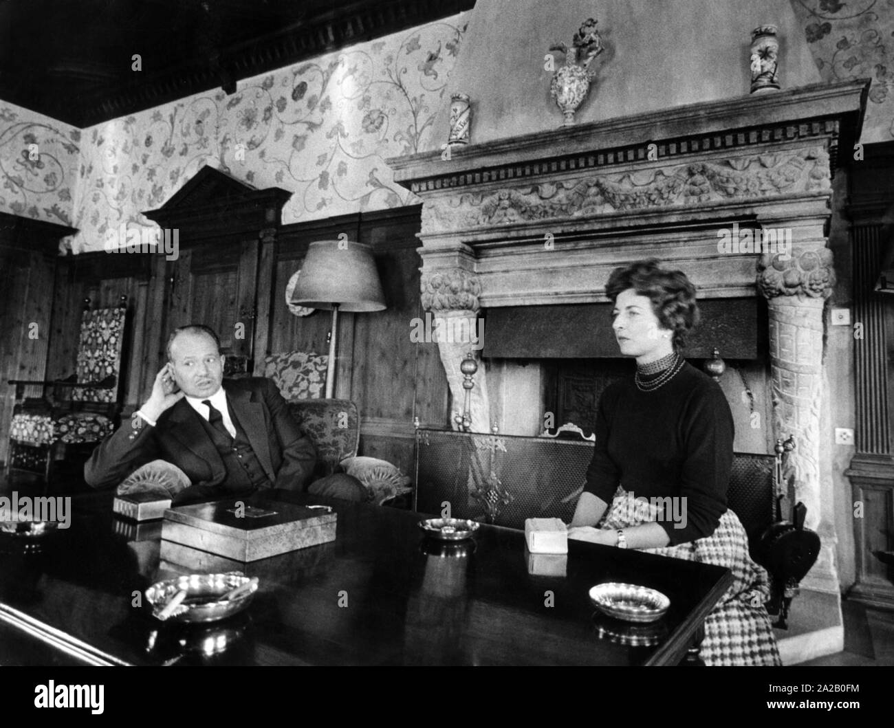 Visit to Franz Joseph II, Prince of Liechtenstein, and wife Gina Stock