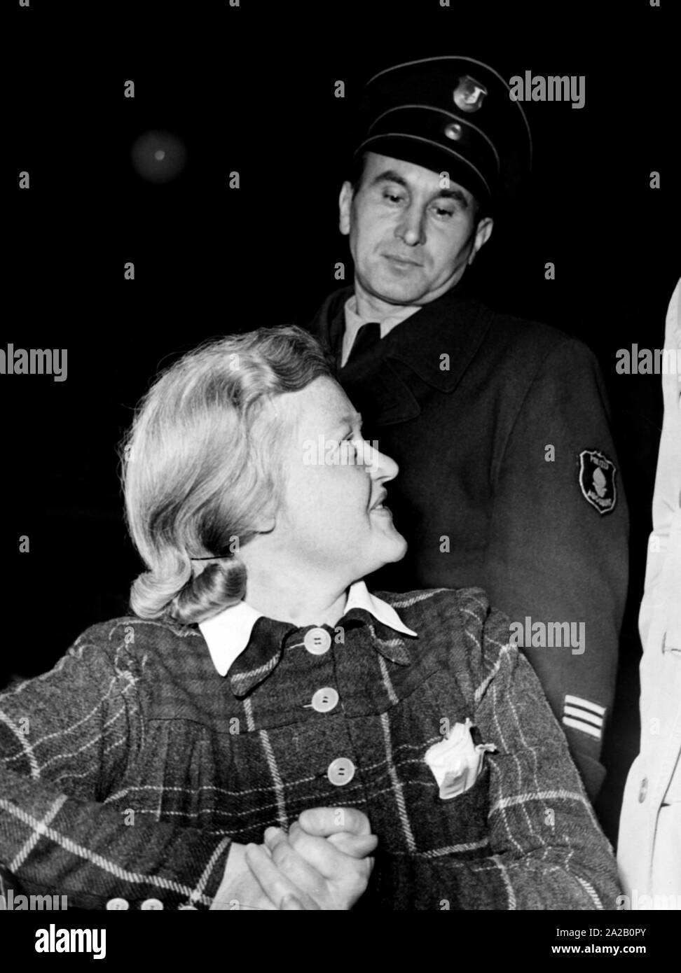 Ilse Koch, who was accused of war crimes on the first day of the trial before the Augsburg Regional Court. In 1951, the 'Witch of Buchenwald' was sentenced to life imprisonment for incitement to murder, attempted murder and incitement to aggravated assault. Stock Photo