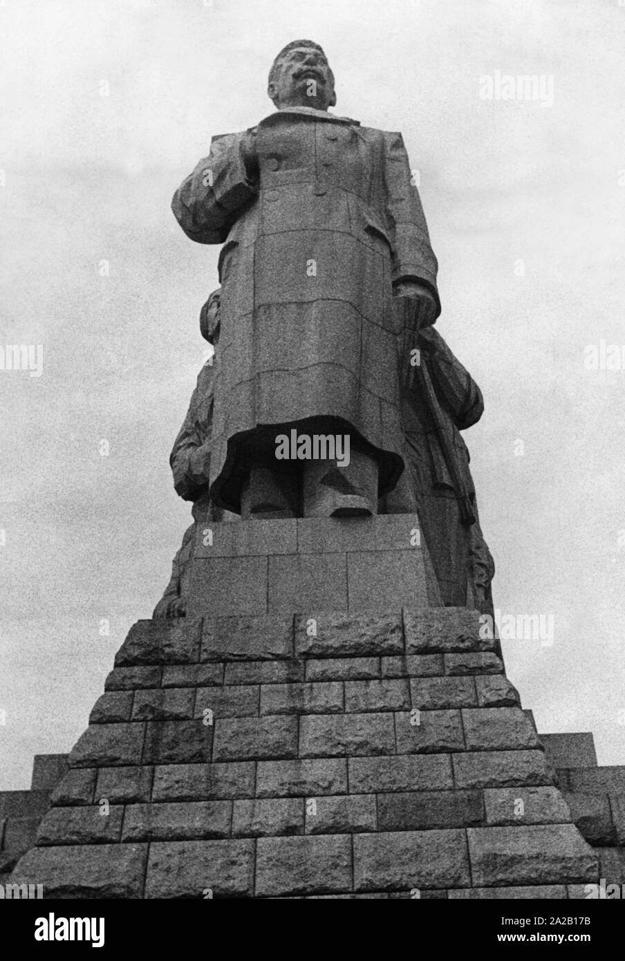 The Stalin Memorial in Prague was inaugurated in 1955 and reopened in 1962. It was the world's largest depiction of Joseph Stalin. Stock Photo