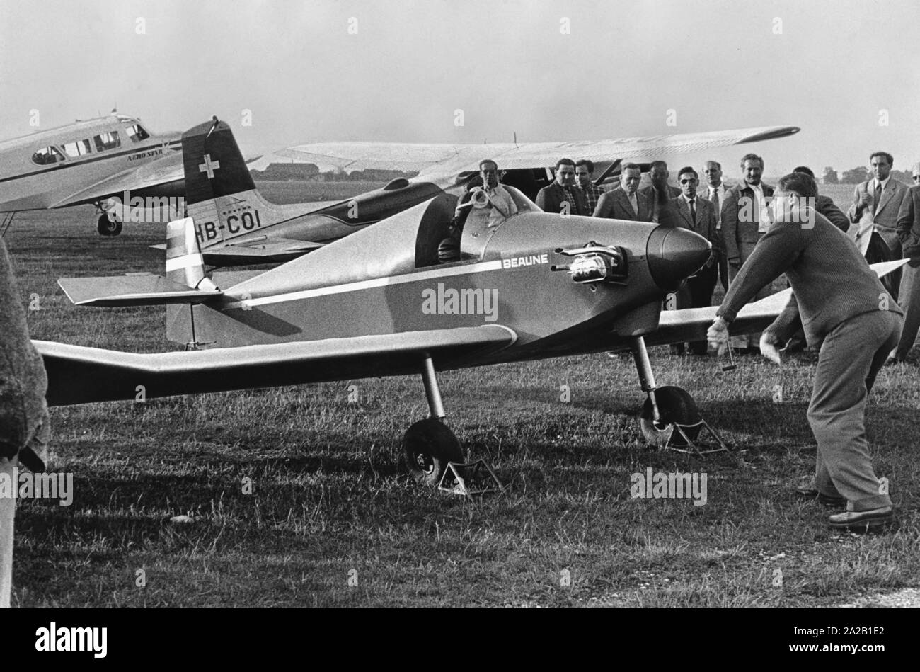 A small plane, German production with VW engine. Stock Photo
