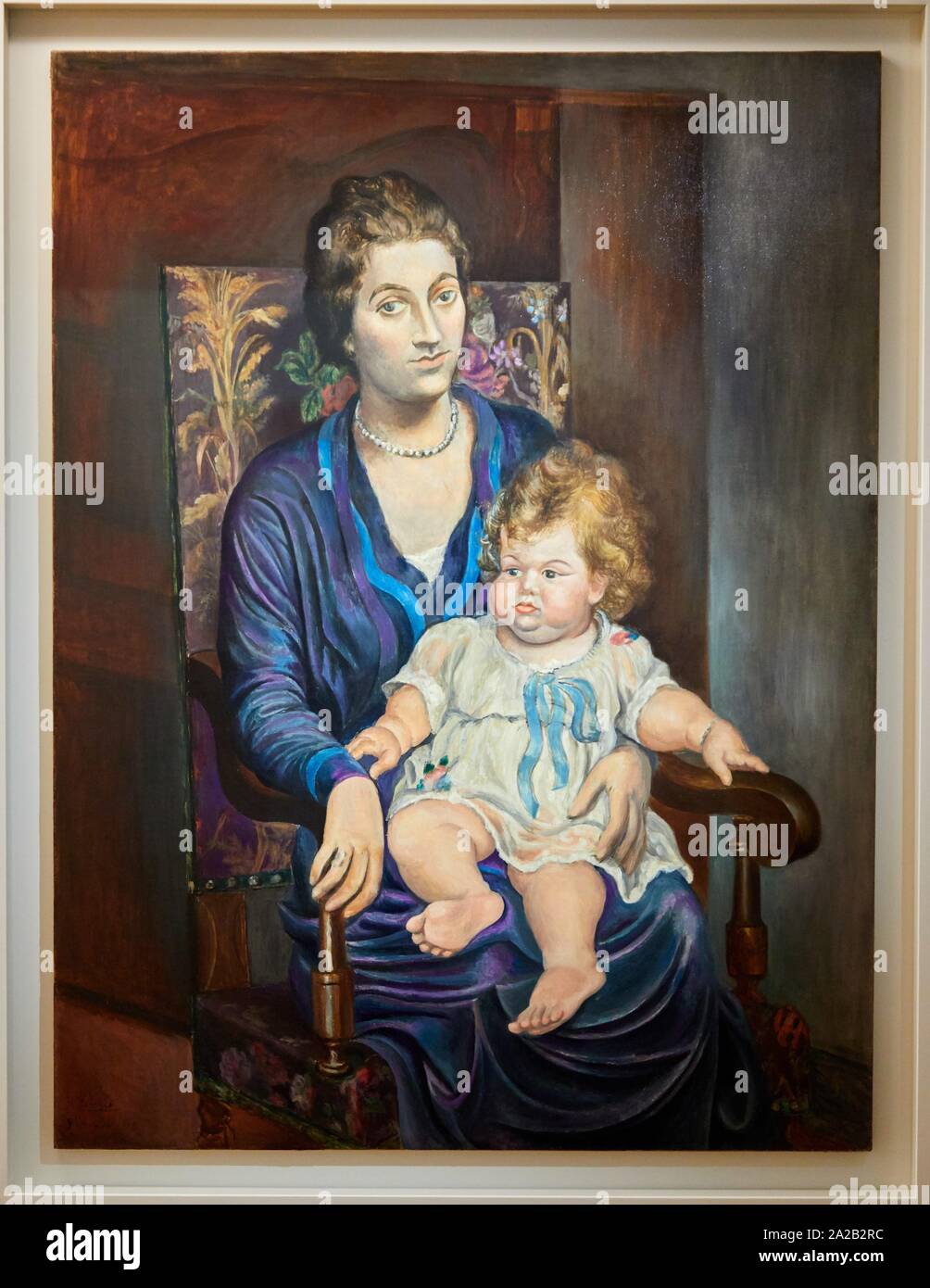 'Portrait de Madame Rosenberg et sa fille', 1918, Pablo Picasso, Picasso Museum, Paris, France, Europe Stock Photo