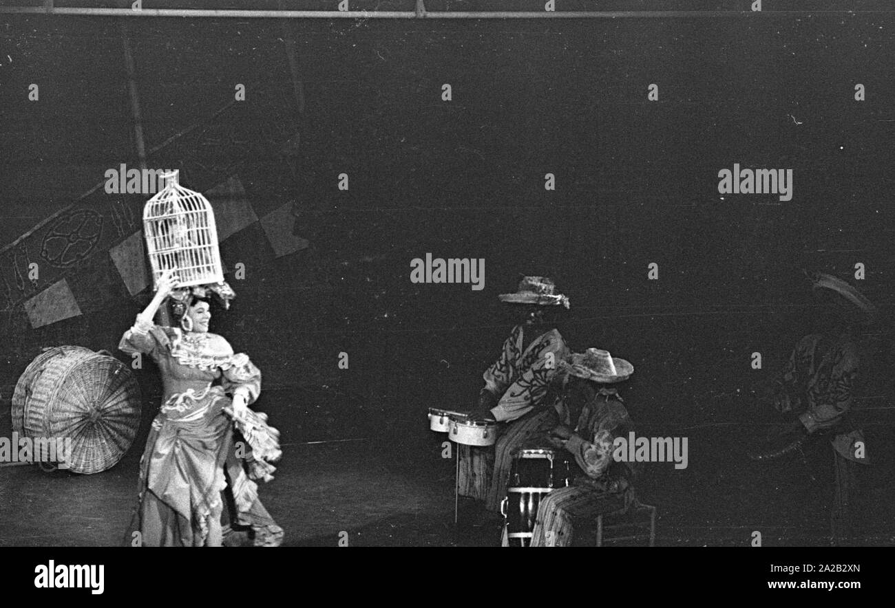 Performance of the dancer and choreographer Katherine Dunham and her