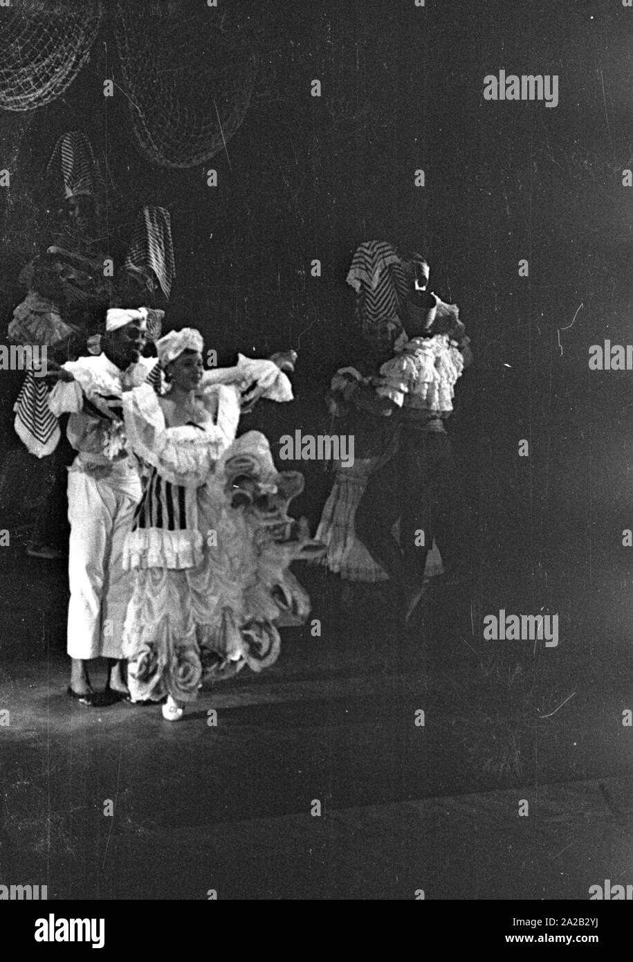 Performance of the dancer and choreographer Katherine Dunham and her