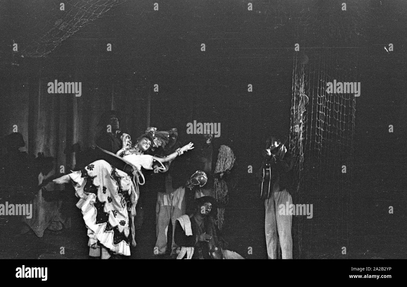Performance of the dancer and choreographer Katherine Dunham and her