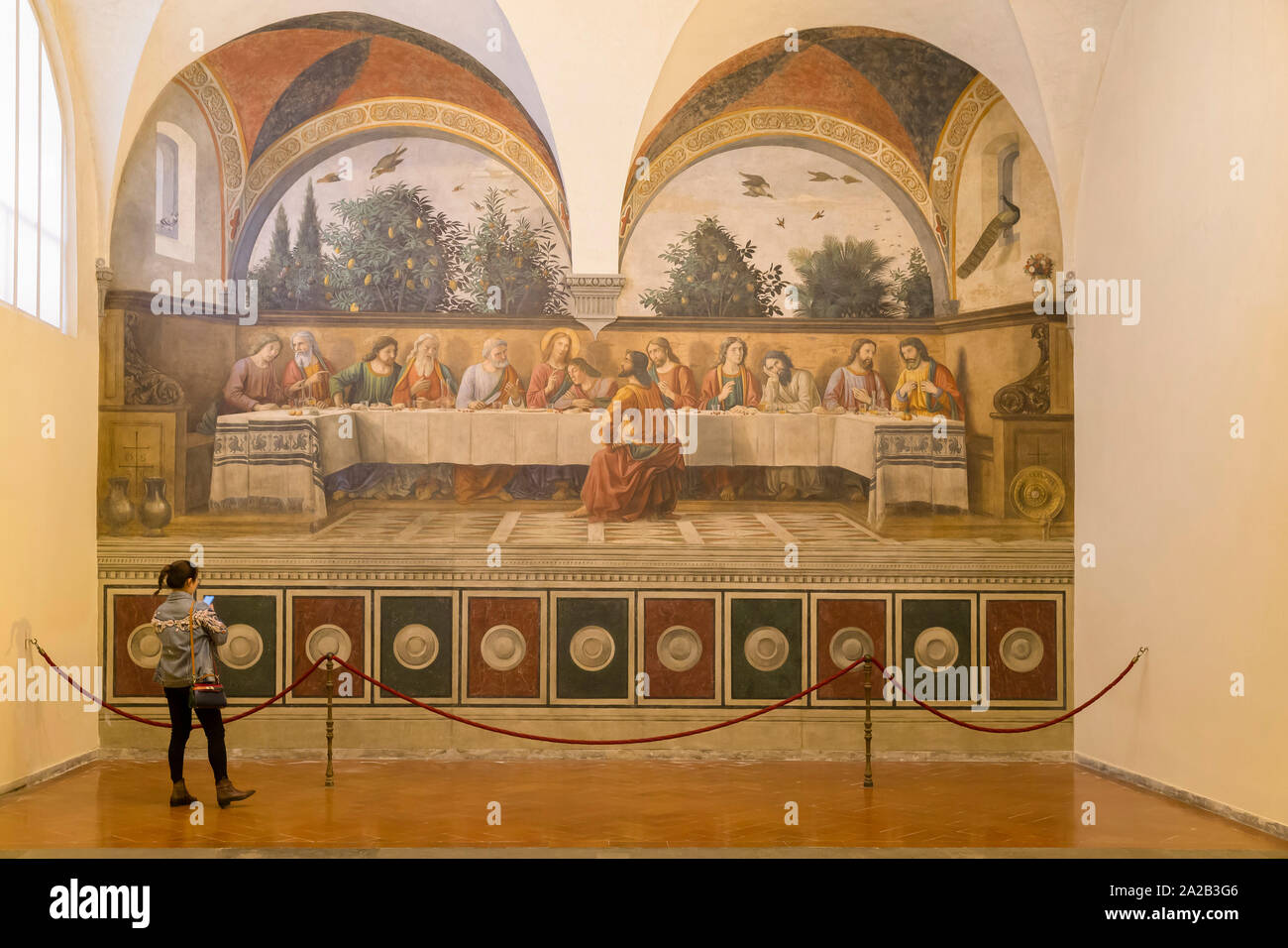 Last Supper, fresco, Domenico Ghirlandaio, 1480, refectory, Convent of